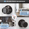 HIDALIFE Door Knob with Keypad, Keyless Entry Door Lock, Front