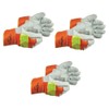 SAFEGEAR, High Visibility Leather Glove, Split Cowhide Leather Palm, Reflective,
