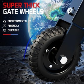 USCaster Gate Wheel 6inch Under Mount Farm to Prevent Dragging for Chain Link Fence Sliding Gate Casters(Black 2pack)