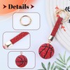 Acrylic Diamond Basketball Keychain with Fashion Shiny Rhinestones Sparkling Sports