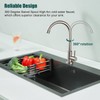 Heyalan Single Handle Cold Water Bar Sink Faucet,360° Swivel,Brushed Nickel