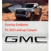 Auto Fit Front GMC Black White OVERLAY Emblem Badge Fit
