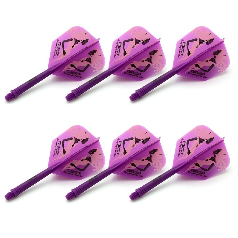 CUESOUL Rust Integrated Dart Shafts and Flights, with Exclusive Pattern