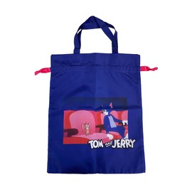 Marushin 4105041500 Drawstring Bag, Tom & Jerry Movie Theater, Drawstring Bag, Storage Bag, Travel, Small Items, Recycled Polyester