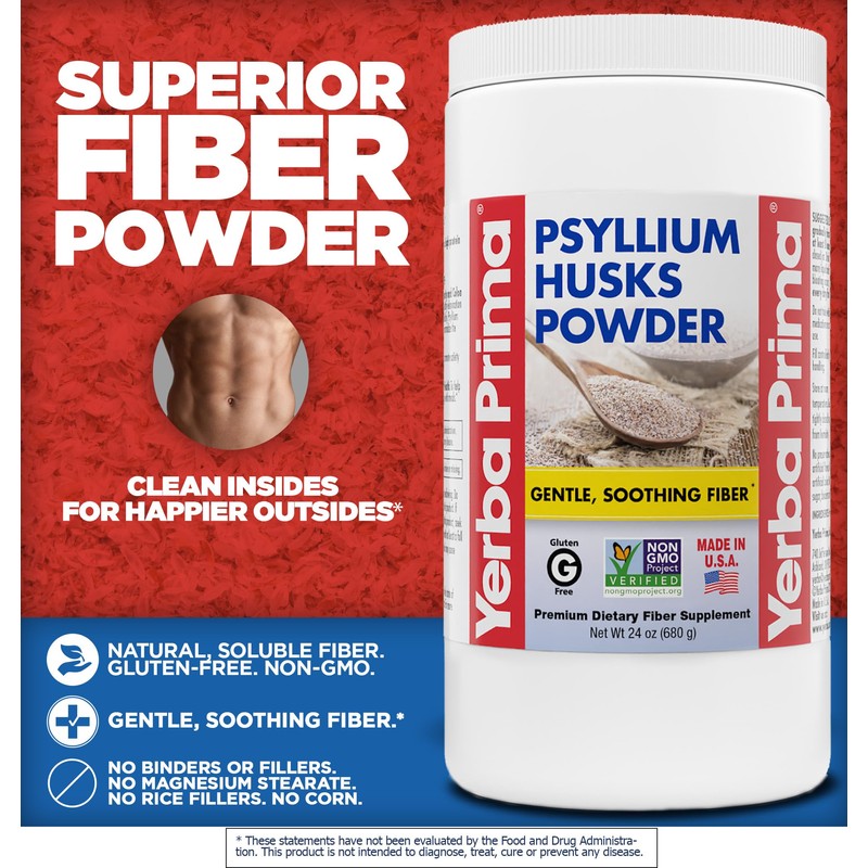 Yerba Prima Psyllium Husk Powder - 24 oz - Fine