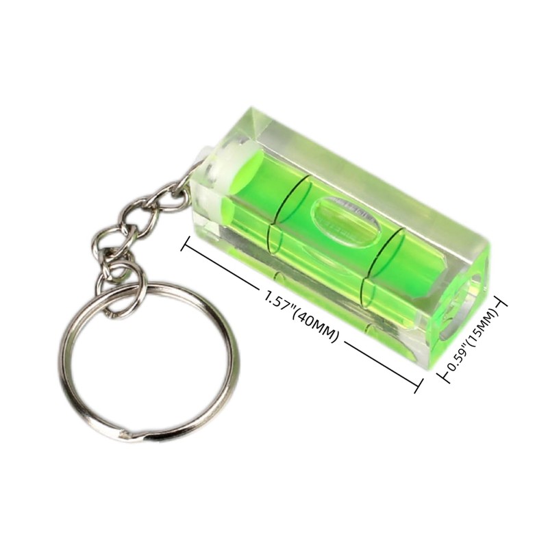 2Pcs Keychain Bubble Spirit Levels - Mini Square Bubble Levels