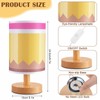 Gerrii 9.84 Inch Pencil Lamps Rechargeable with Wooden Base and