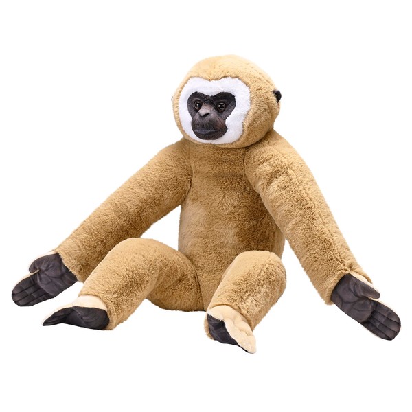 Wild Republic Artist Collection, White Handed Gibbon, Gift for Kids, 15 inches, Plush Toy, Fill is Spun Recycled Water Bottles