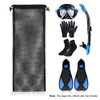 Diving Fin Mesh Bag, Snorkeling Accessories Bag with Drawstring Closure