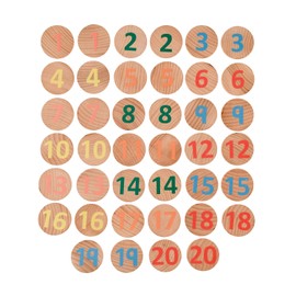 THE FRECKLED FROG Matching Pairs - Numbers - Set of 40 - Ages 2+ - Wooden Memory Game for Preschoolers and Elementary Aged Kids - Match Numbers 1-20 - Teach Numbers and Counting -FF3005