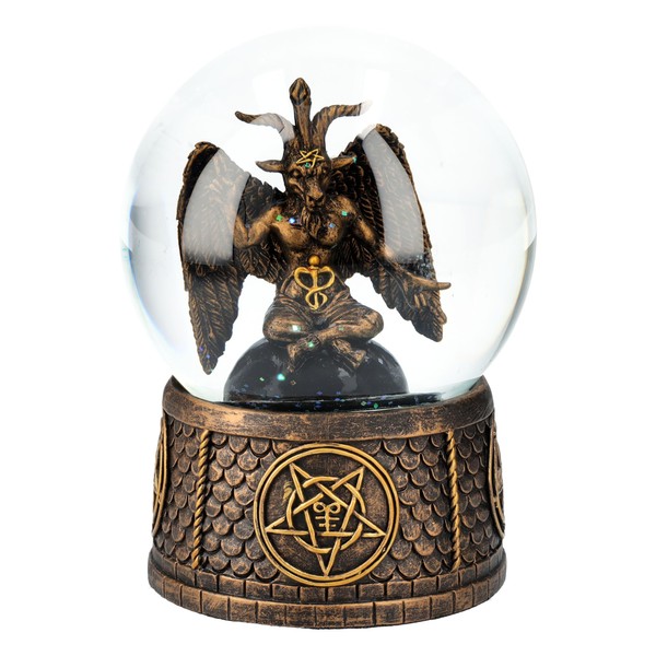 Baphomet Snow Globe with Mystical Symbols 13 cm Figurine Fantasy