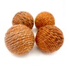 Rust Burnt Orange yarn rope wrapped balls- bowl filler set