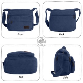 NiCoLa Shoulder Bags Canvas Messenger Bag for Men, Medium Crossbody Bags with Multiple Pockets, Shoulder Bag for Working Dog Walking Cycling Daily Use