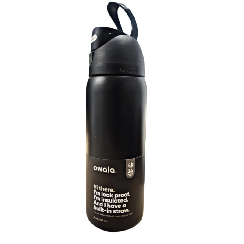 Owala FreeSip 32oz Stainless Bottle Leak-Proof Black
