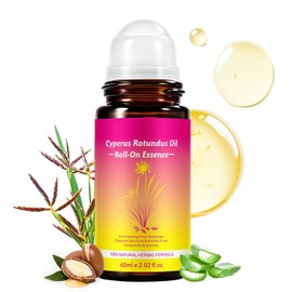 Cyperus Rotundus Oil for Hair Removal – Natural Inhibitor Reduces Unwanted Hair, Soothes Skin, Minimizes Pores, Gentle for All Skin Types, Roll-On Essence, 60ml