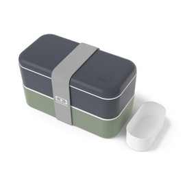 monbento - Bento Box Adult Original Blue/Green Made in France - Lunch Box with Compartments Leak-Proof - Perfect for Office/Picnic - BPA Free Lunch Box - Food Container - Blue and Green