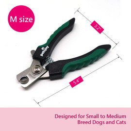 Claw Claws PetsJoy Pet Nail Clipper with Protective Guard to Avoid Over-Cutting, Toenail Trimmer with Razor Sharp Stainless Steel Blades and Anti-Slip Handle, Size:M, for Small to Medium Pets