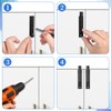 3 Inch Solid Brass Surface Bolt, Matte Black Slide Latch