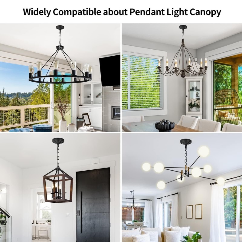 haultop 5.12 Inch Light Canopy Kit, Iron Ceiling Canopy Kit