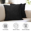 Encasa Chenille Cushion Covers Set of 2 | Black -