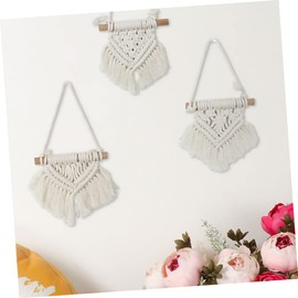 iplusmile 3Pcs Bohemian Wall Hanging Tapestry Decorative Macrame Ornaments for Home Woven Decor with Unique Patterns Easy to Install for Living Room and Bedroom