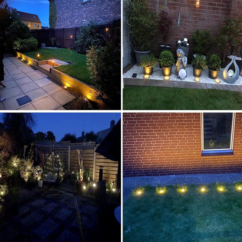 Torchtree 2023 Upgraded Solar Lights Outdoor Garden, 4 Pack Solar