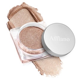 DE'LANCI Champagne Pink Glitter Eyeshadow, Metallic Eyeshadow Champagne Pink, Creamy Texture, Highly Pigmented, Long-Lasting, Vegan