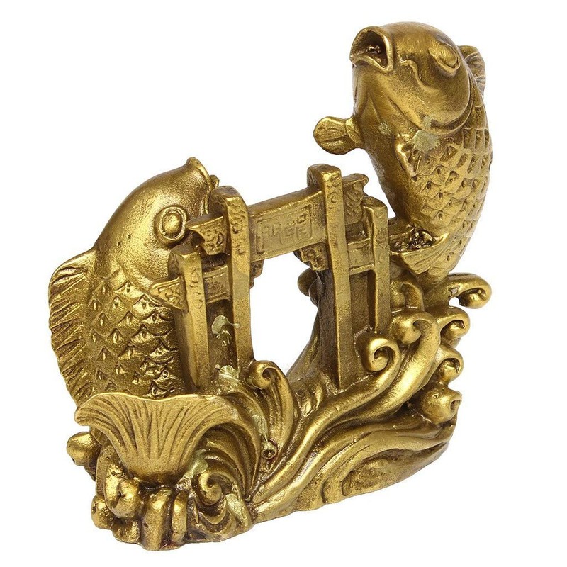 DOUKI YA Feng Shui Goods, Fish, Copper, Dragongate Carp, Good