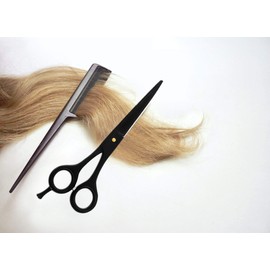 Facón Professional Razor Edge Barber Hair Cutting Scissors - Japanese Stainless Steel - 6.5" Length - Fine Adjustment Tension Screw - Salon Quality Premium Shears (The Bravo)