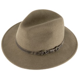 Alpenleder Hat – Model: Siena (Handmade) – Sustainable Organic Felt from Regional Agriculture | Fedora Wool Hat, Hats for Men and Women *Fair Produced*, dark khaki