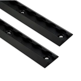 VanEssential 12" Venture Track T-6 Aluminium L-Track Black Anodized (Floor Angled Profile) - 2 Pack
