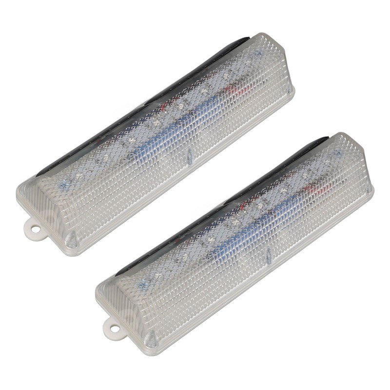 2 PCS Light Control Solar Warning Lights with 8 LED