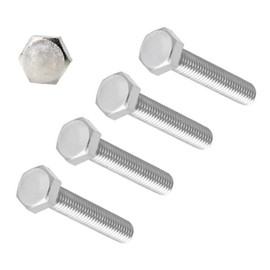 TERF® M12 X 60mm Hex Bolts Fully Threaded Set Screw M12 (12mm) X 60mm Hex Head Cap Hexagonal Bolts - Pack of 4