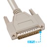 BIGtec 10 m Serial Cable RS232 D-Sub Data Cable 25-Pin