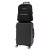 Kenneth Diamond Lattice 2pc Carry On Luggage Set Spinner Lightweight