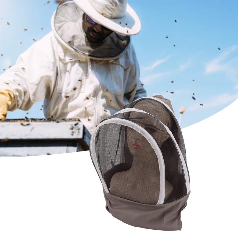 Beekeeping Veil Hat Head Protection Mesh Cap Nylon Breathable Sun