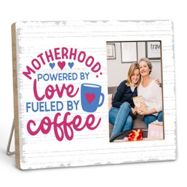 QGFM Mothers Day Picture Frames 4x6 - Mother's Day Gift Ideas, Mothers Day Gifts for Mom Grandma Grandmother Wife, Unique Gifts for Mothers Day, Motherhood Powered by Love Picture Photo Frame