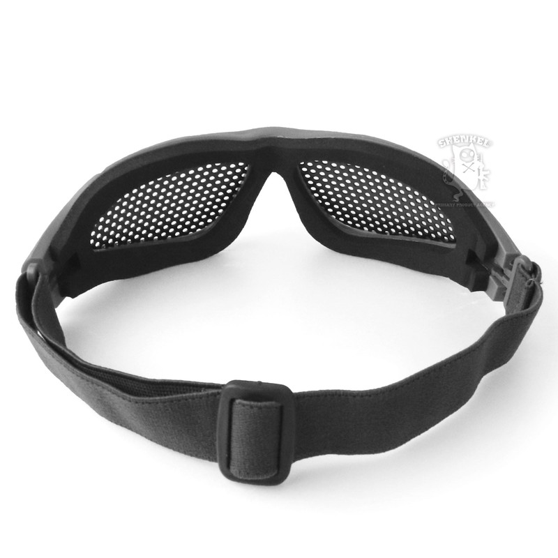 Alpha Label BK glass-006bk Tactical Mesh Goggles, Eye Protector, Compact,