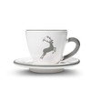 GMUNDNER KERAMIK Espresso for you Gourmet Geschirrset grauer Hirsch Geschirr,