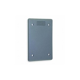 Hubbell HBLP14FS Blank Non-Metallic FS Cover Plate with Foam Gasket, Gray