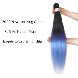 Sky Blue Mint Braiding Hair Pre Stretched Braid in Hair Extensions for Black Women