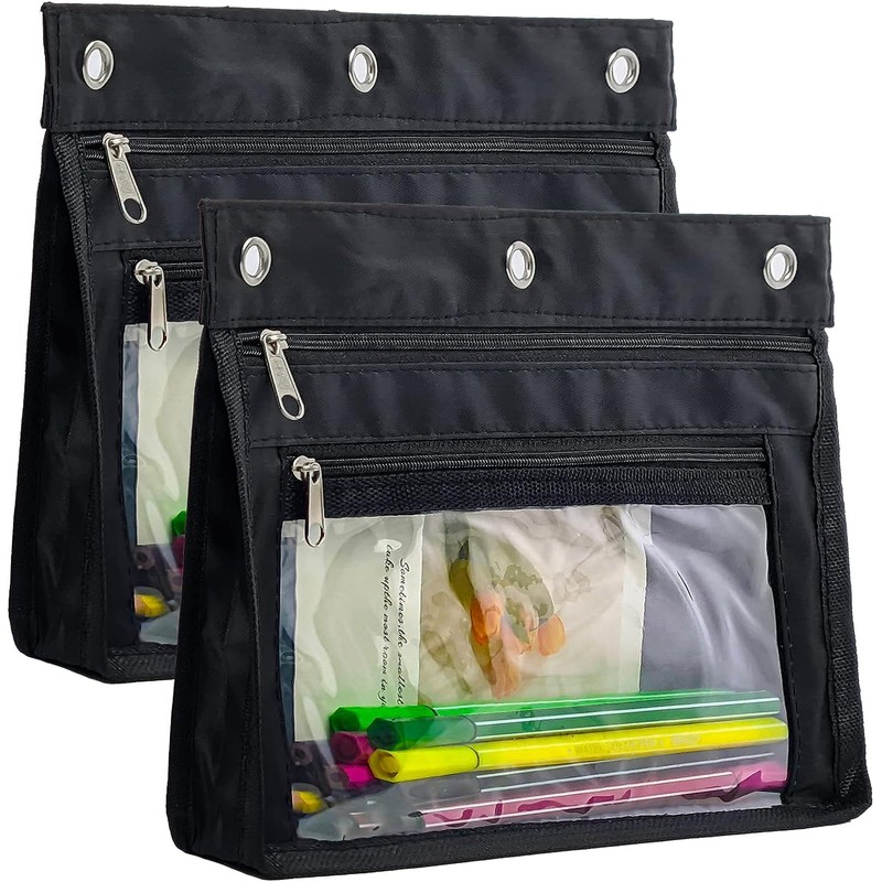 YoeeJob 2 Pack 1 Inch Expandable Zipper Pencil Pouches with