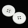 DanLingJewelry 90Pcs White Sewing Buttons 30mm Resin Round Flat 4-Hole
