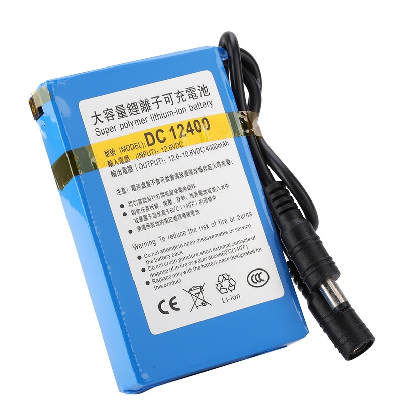 DC12400 12.6V 4000mAH Rechargeable Polymer Lithium Battery Charge/Discharge Protection