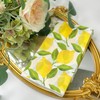 WRAPAHOLIC 25Pcs Lemon Napkins - 2-Ply Disposable Paper Guest Napkin