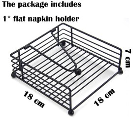 Flat Square Napkin Holder with Lever Arm for Kitchen Restaurant Party