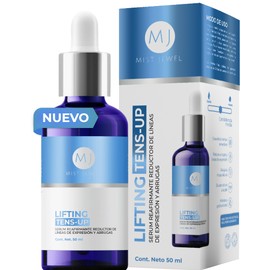 MIST JEWEL Serum facial con efecto tensor lifting Tens-Up, con ingredientes antiedad y ácido hialurónico para cuidado facial de 50ml | suero reafirmante reductor de arrugas y lineas de expresion en rostro y cuello