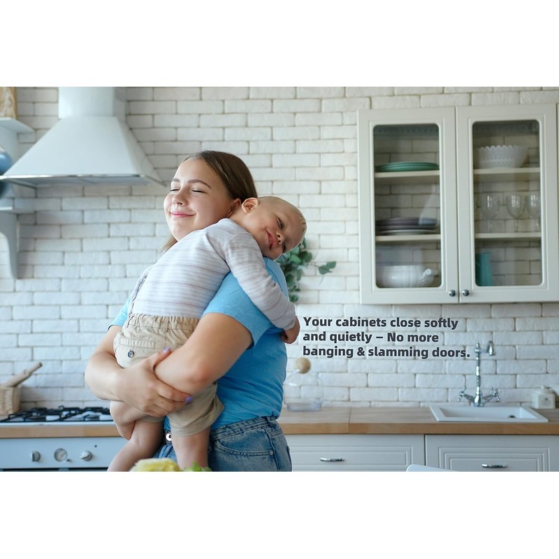 DecoBasics Full Overlay European Soft Close Cabinet Hinges for Kitchen
