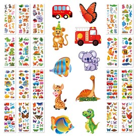 20 Sheets Cute Temporary Tattoo fake tattoos markers for Kids Toddlers Children Boys Girls