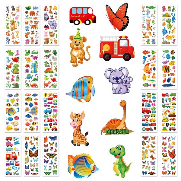 20 Sheets Cute Temporary Tattoo fake tattoos markers for Kids